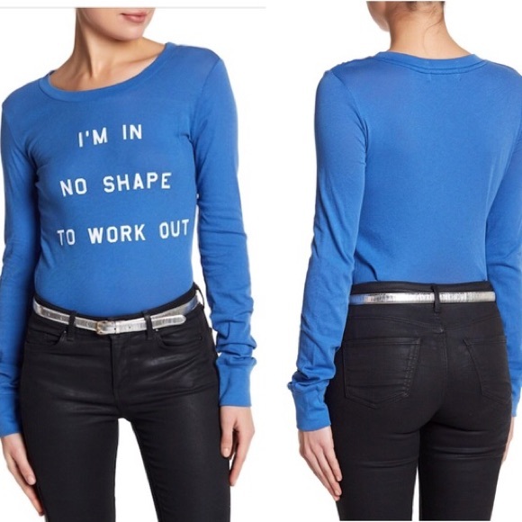 Wildfox Tops - NWT Wildfox I’m In No Shape to Work Out bodysuit